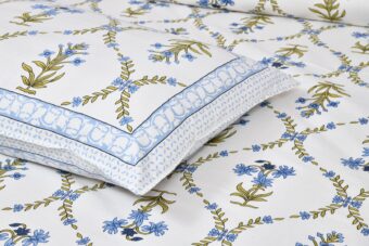 100% Cotton Jaipuri Printed Double Bedsheet with Two Pillow Covers - Image 3