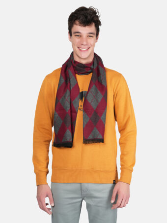 Woven Reversible Printed Men's Wool & Acrylic Muffler - Image 3