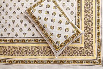 100% Cotton Jaipuri Printed Double Bedsheet with Two Pillow Covers - Image 4
