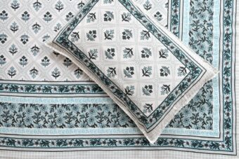 100% Cotton Jaipuri Printed Double Bedsheet with Two Pillow Covers - Image 4