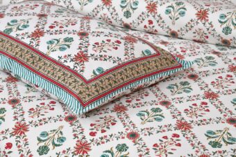 100% Cotton Jaipuri Printed Double Bedsheet with Two Pillow Covers - Image 4