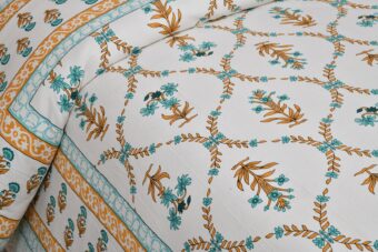 100% Cotton Jaipuri Printed Double Bedsheet with Two Pillow Covers - Image 4