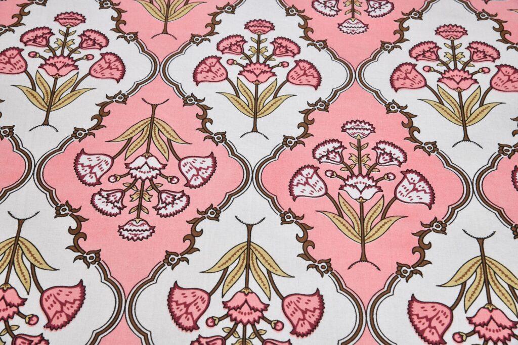 INDHOME LIFE Traditional Jaipuri Cotton Bedsheet with Mughal Floral Motifs - Image 4