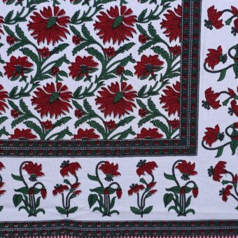 100% Cotton Jaipuri Printed Double Bedsheet with Two Pillow Covers - Image 2