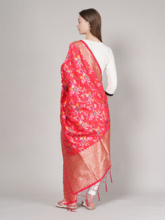 Women's Floral Silk Blend Dupatta - Image 4