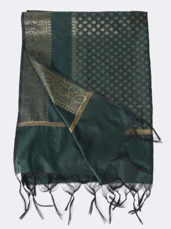 Woven Design Silk Blend Banarasi Dupatta with Zari - Image 5