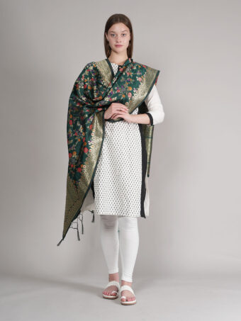 Women's Floral Silk Blend Dupatta - Image 6