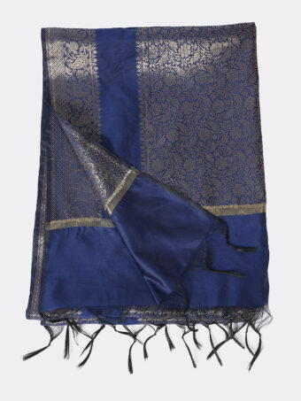 Woven Design Silk Blend Banarasi Dupatta with Zari - Image 5