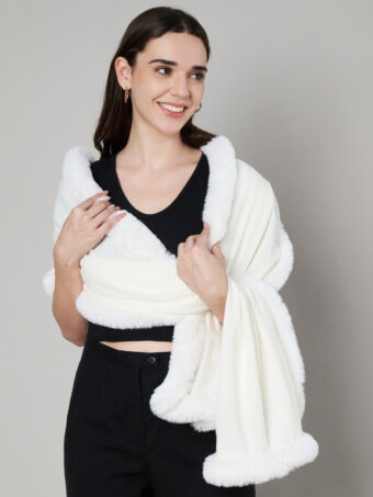 Women Faux fur on all four sides, STOLE - Image 6