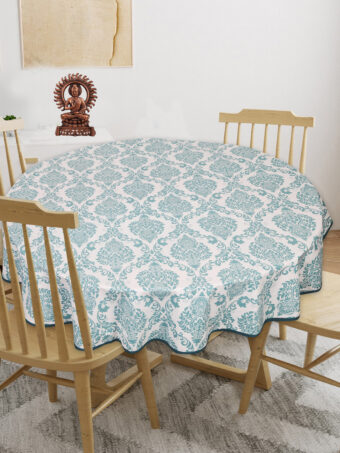 Cotton Round Table Cloth Cover 4 Seater Dining Table