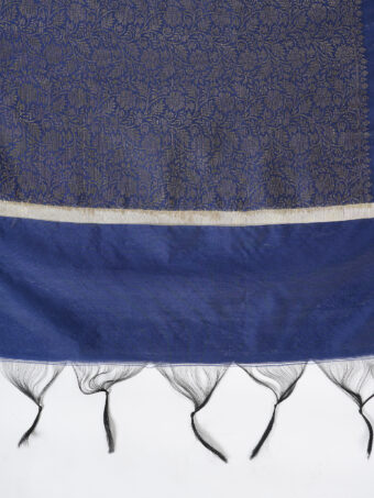 Woven Design Silk Blend Banarasi Dupatta with Zari - Image 6