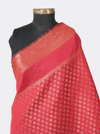 Woven Design Silk Blend Banarasi Dupatta with Zari - Image 8