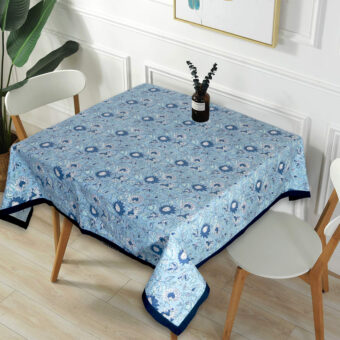 Cotton Square 4 Seater Dining Table Cloth Cover, 60 x 60 Inches
