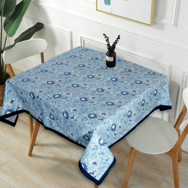 Cotton Square 4 Seater Dining Table Cloth Cover, 60 x 60 Inches