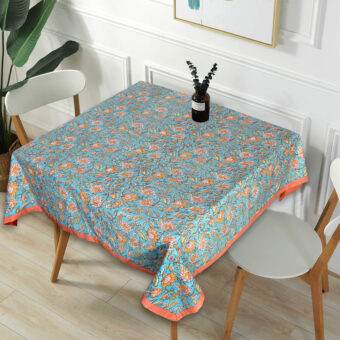 Cotton Square 4 Seater Dining Table Cloth Cover, 60 x 60 Inches