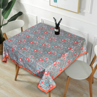 Cotton Square 4 Seater Dining Table Cloth Cover, 60 x 60 Inches