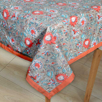 Cotton Square 4 Seater Dining Table Cloth Cover, 60 x 60 Inches - Image 3