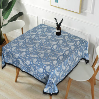 Cotton Square 4 Seater Dining Table Cloth Cover, 60 x 60 Inches