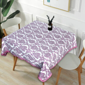 Cotton Square 4 Seater Dining Table Cloth Cover, 60 x 60 Inches