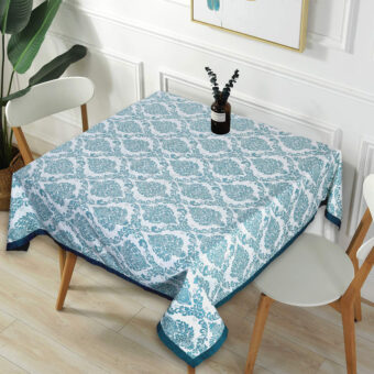 Cotton Square 4 Seater Dining Table Cloth Cover, 60 x 60 Inches