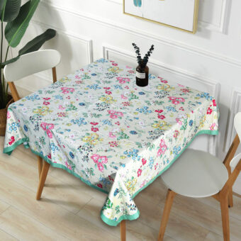 Cotton Square 4 Seater Dining Table Cloth Cover, 60 x 60 Inches