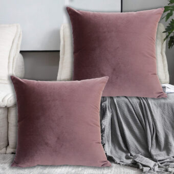 Single Soft Solid Cushion Covers Velvet - Image 5