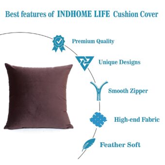 Single Soft Solid Cushion Covers Velvet - Image 3