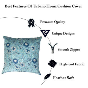 Single Reversible Printed Cotton Cushion Covers | Traditional Embroidered - Image 3