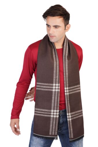 Woven Reversible Printed Men's Wool & Acrylic Muffler - Image 2