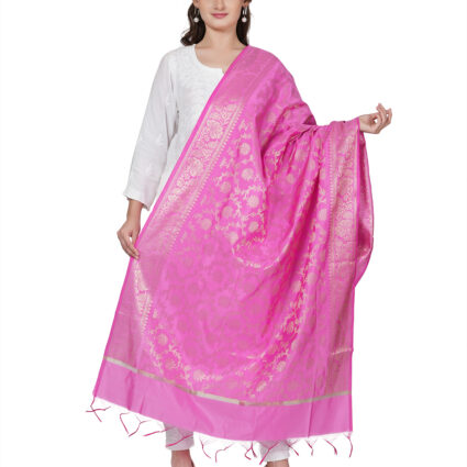 Woven Design Silk Blend Banarasi Dupatta with Zari