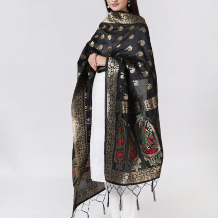 Women's Woven Banarasi Silk Zari Dupatta