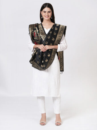 Women's Woven Banarasi Silk Zari Dupatta - Image 5