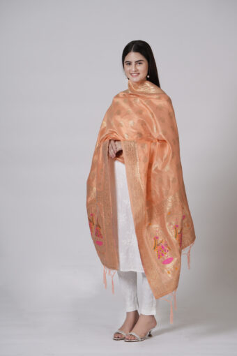 Woven Paithani Banarasi Silk Dupatta