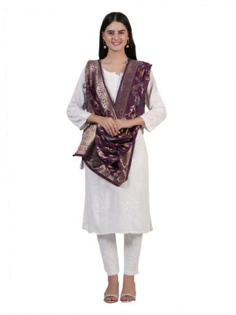 Women's Floral Silk Blend Dupatta - Image 3