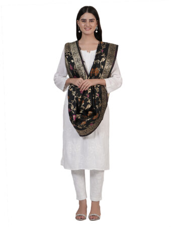Women's Floral Silk Blend Dupatta - Image 3
