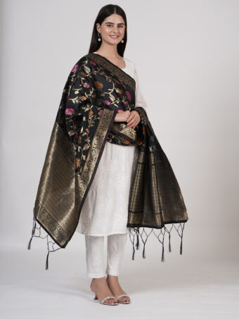 Women's Floral Silk Blend Dupatta - Image 2