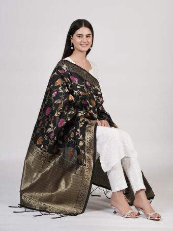 Women's Floral Silk Blend Dupatta