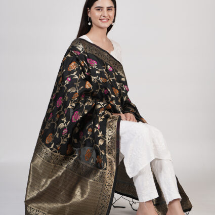 Women's Floral Silk Blend Dupatta