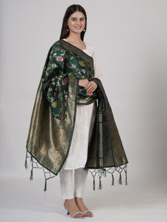 Women's Floral Silk Blend Dupatta - Image 2