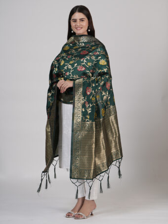 Women's Floral Silk Blend Dupatta