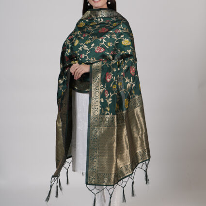 Women's Floral Silk Blend Dupatta