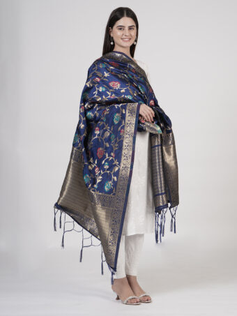 Women's Floral Silk Blend Dupatta - Image 2