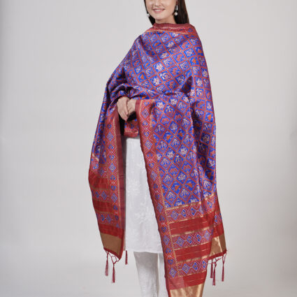 Women's Floral Silk Blend Dupatta