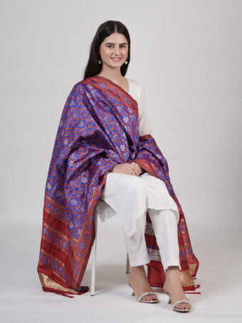 Women's Floral Silk Blend Dupatta - Image 3