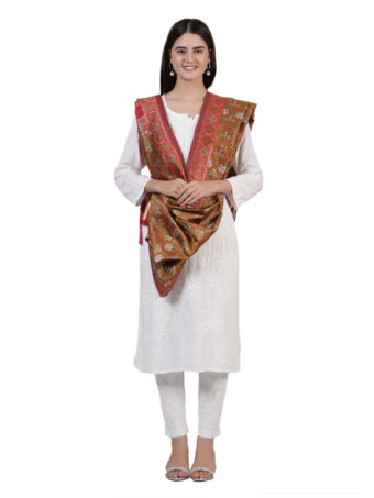 Women's Floral Silk Blend Dupatta - Image 2