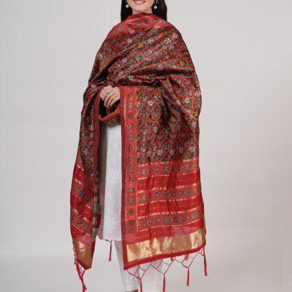 Women's Floral Silk Blend Dupatta