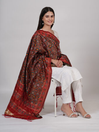 Women's Floral Silk Blend Dupatta - Image 3