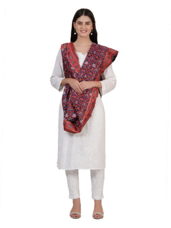 Women's Floral Silk Blend Dupatta - Image 5