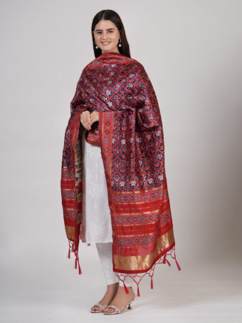 Women's Floral Silk Blend Dupatta