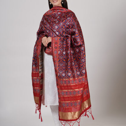 Women's Floral Silk Blend Dupatta